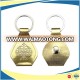 Embroidered Coin Holder Keychain PU Leather golden spade